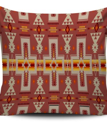 Tan Tribe Design Native American Pillow Cover