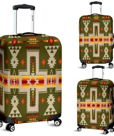 Green Tribe Design Native American Luggage Covers