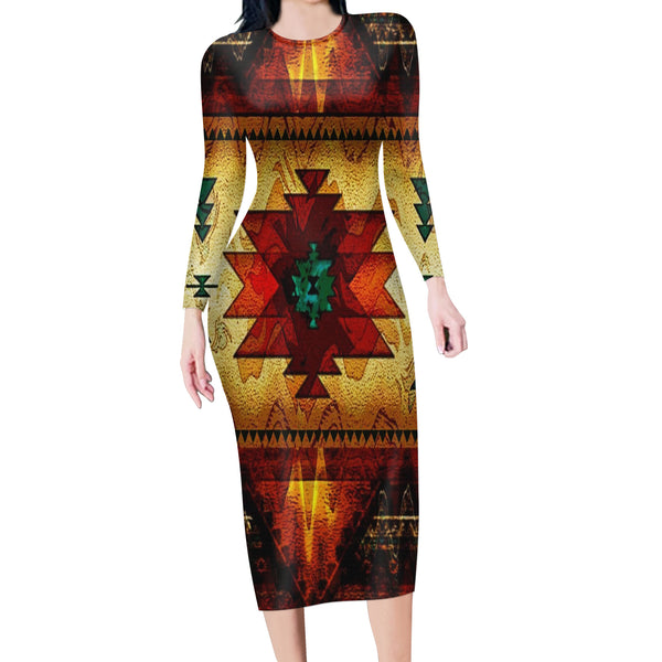 Turquoise Blue Pattern Breastplate Native American Body Dress - Image 2