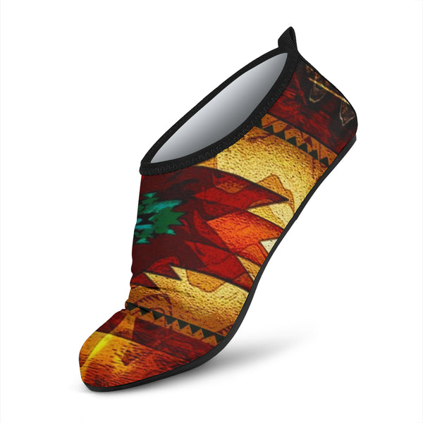United Tribes Brown Design Native American Aqua Shoes - Image 3