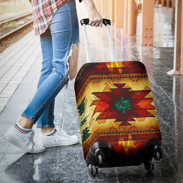 United Tribes Brown Design Native American Luggage Covers - Image 4