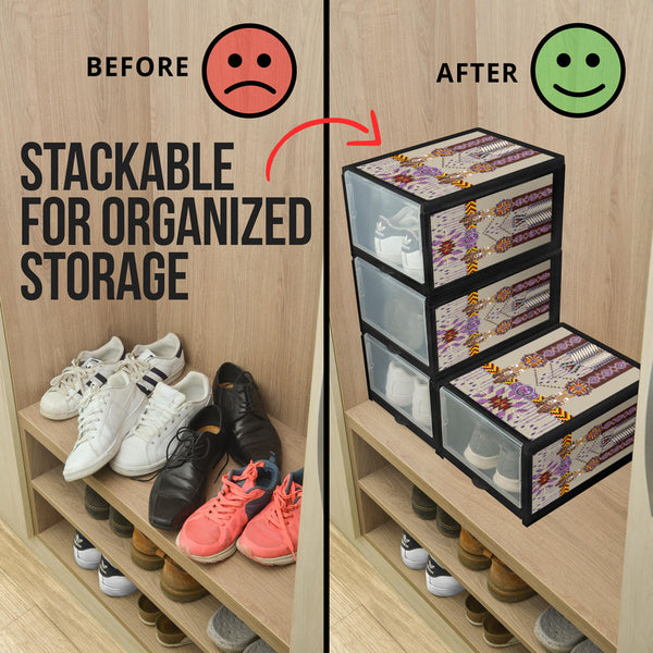 Purple Pattern Breastplate Shoe Organizer - Image 3