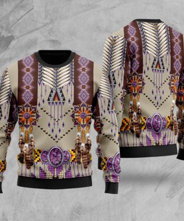 Purple Pattern Breastplate Sweater