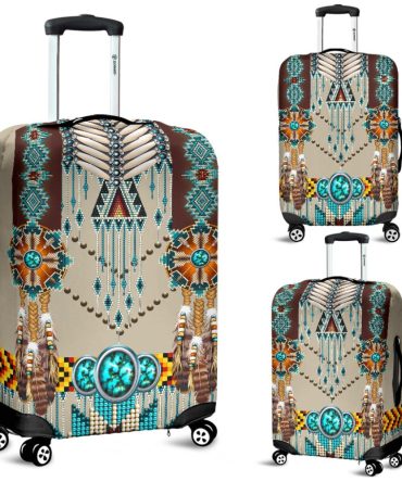 Turquoise Blue Pattern Breastplate Native American Luggage Covers