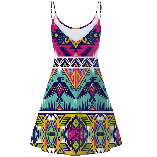 Full Color Thunder Bird Native American Strings Dress - Image 3