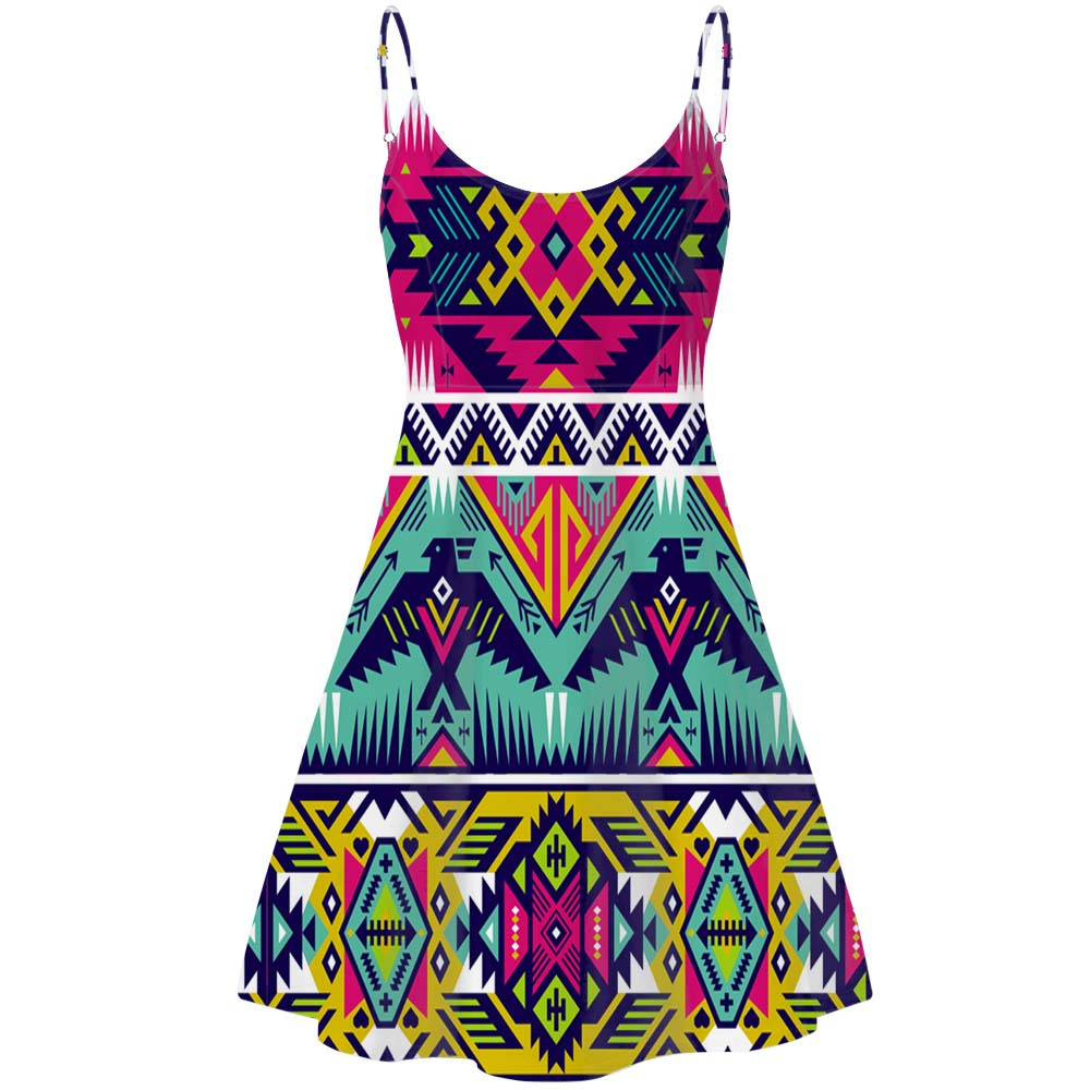 Full Color Thunder Bird Native American Strings Dress