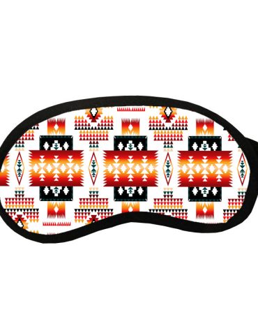 White Tribes Pattern Native American Sleep Mask