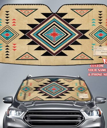 Pattern Native American Custom Name Auto Sun Shades