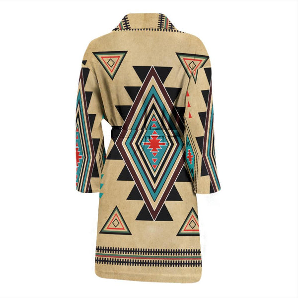 Southwest Symbol Native American Design Bath Robe - Men - Image 3