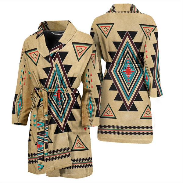 Southwest Symbol Native American Design Bath Robe - Image 4