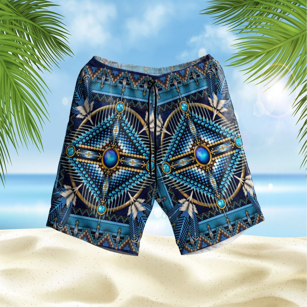 Naumaddic Arts Blue Hawaiian Shorts