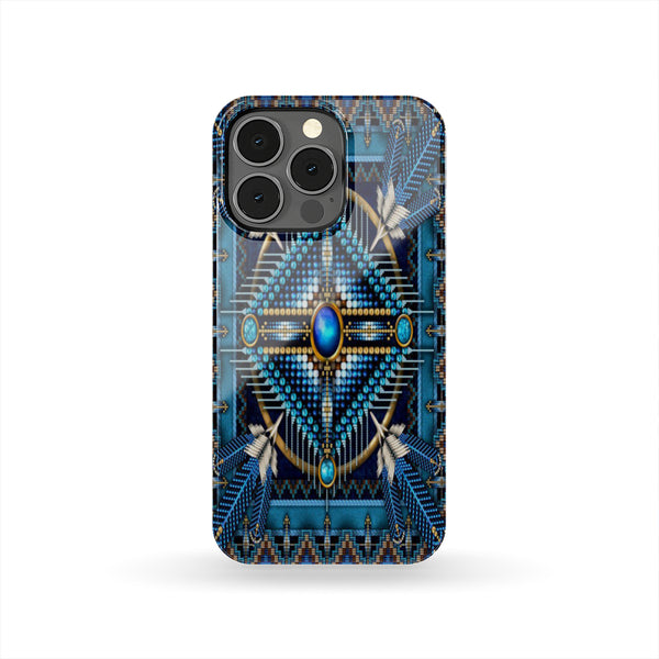 Naumaddic Arts Blue Native American Phone Case - Image 4