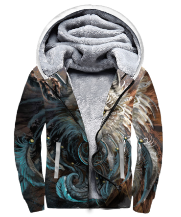 Wolf Warrior 3D Fleece Hoodie