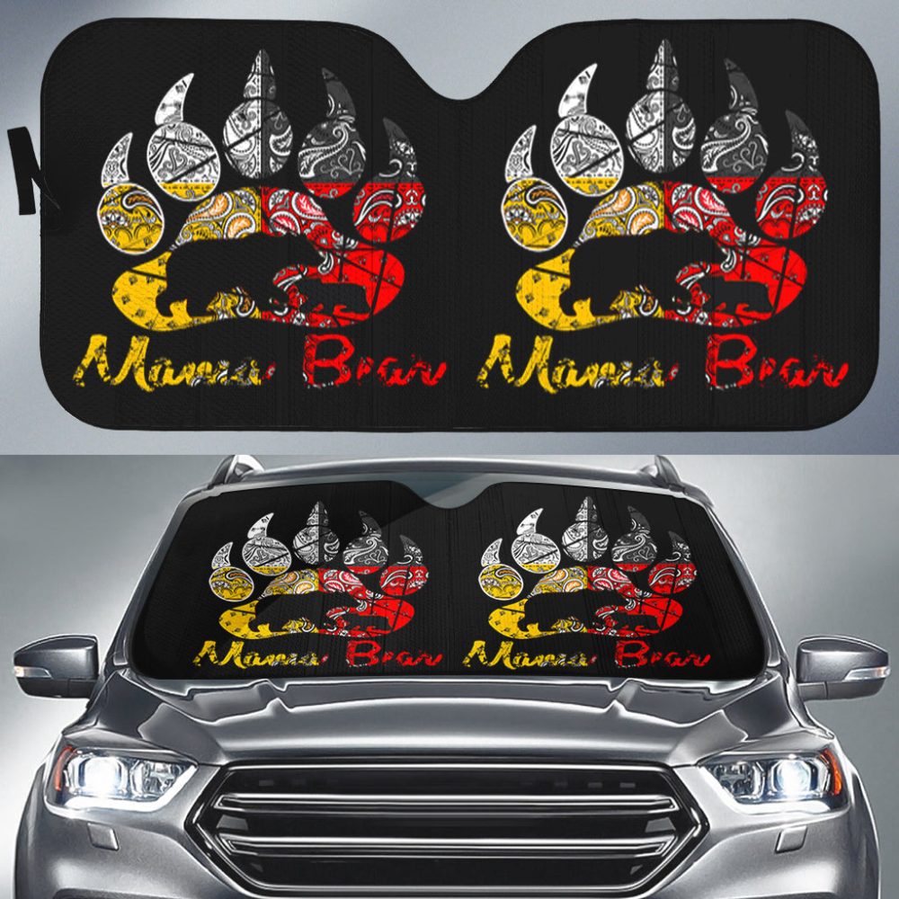 Mama Bear Native American Auto Sun Shades