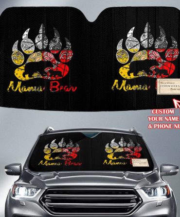 Mama Bear Native American Custom Name Auto Sun Shades
