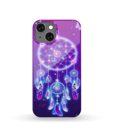 Butterflies & Dream Catcher Purple Galaxy Native American Phone Case