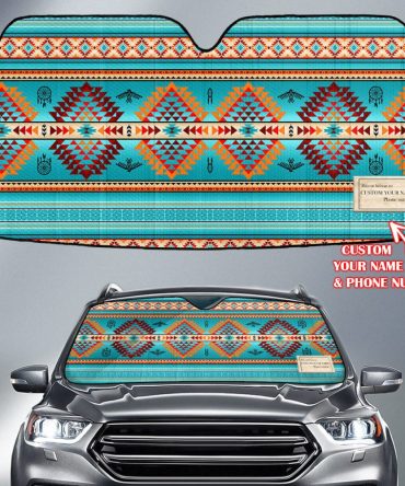 Pattern Native American Custom Name Auto Sun Shades