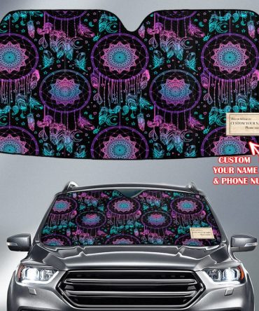 Pattern Native American Custom Name Auto Sun Shades