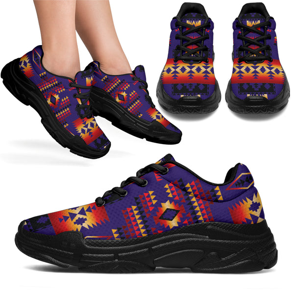 Purple Native Tribes Native American Chunky Sneakers - Image 2
