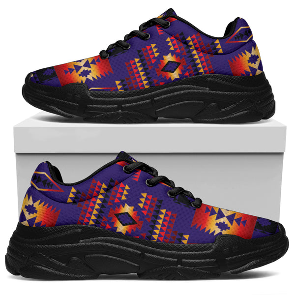 Purple Native Tribes Native American Chunky Sneakers - Image 3