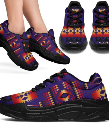 Purple Native Tribes Native American Chunky Sneakers