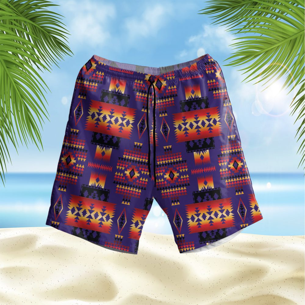 Purple Native Hawaiian Shorts