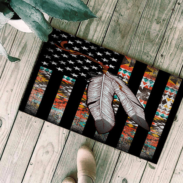 Flag Feather Native Doormat - Image 3