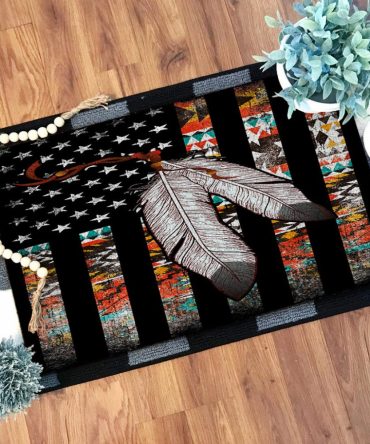 Flag Feather Native Doormat