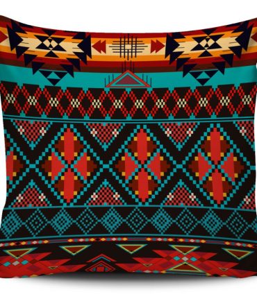 Dark Brown Red Pattern Pillow Covers