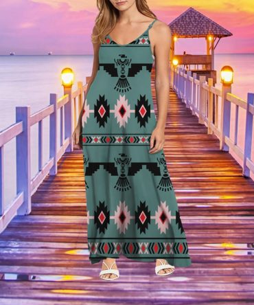 Turquoise Native American Maxi Dress
