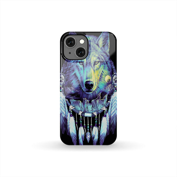 Wolf & Feathers Dream Catcher Native American Phone Case - Image 3