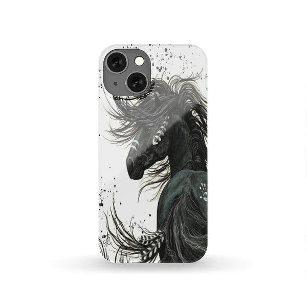Black Horse Native American Design Phone Case - Image 2