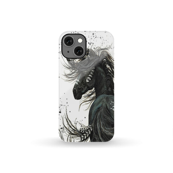 Black Horse Native American Design Phone Case - Image 3