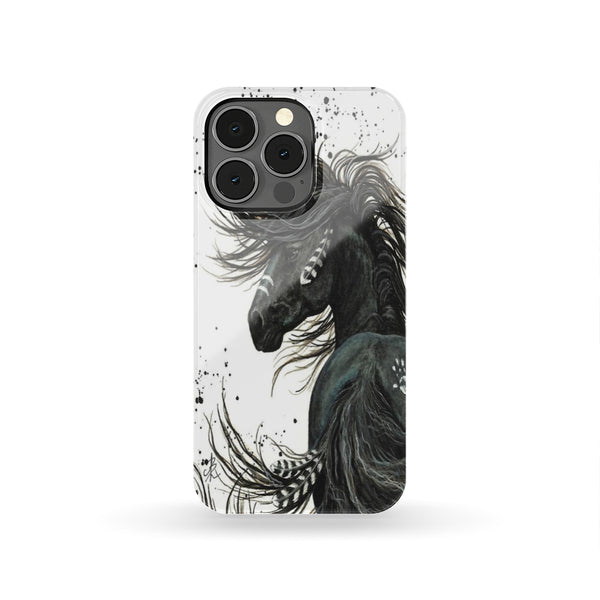 Black Horse Native American Design Phone Case - Image 4