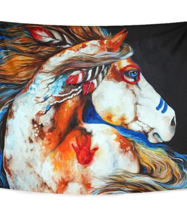 Horse Native American Tapestry