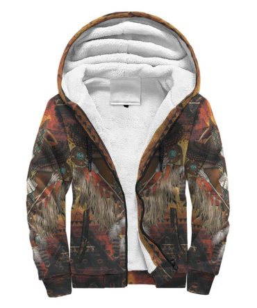 Owl Dreamcatcher Native American Sherpa Hoodie
