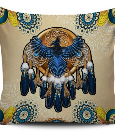 Blue Thunderbird Native American Pillow Covers