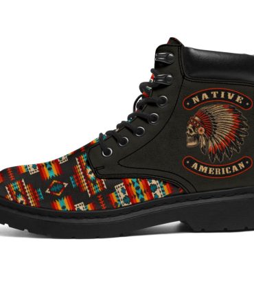 Skull Native American All Season Boots - Men Women