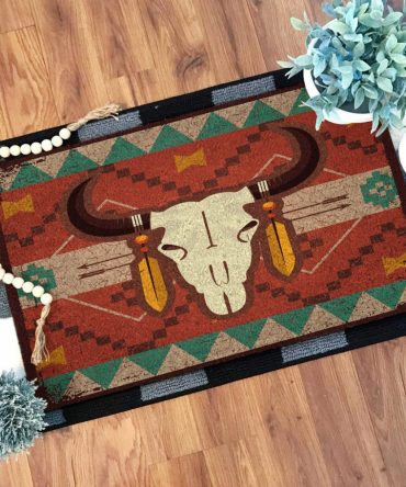 Bison Skull Native Doormat