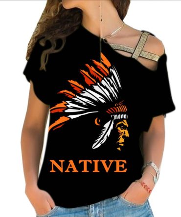 Chief Native American Cross Shoulder Shirt
