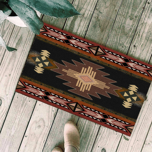 Brown Geometric Native Doormat - Image 3