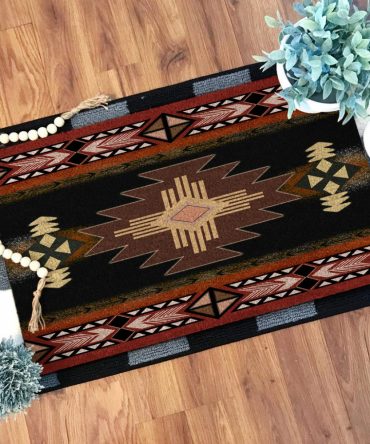 Brown Geometric Native Doormat