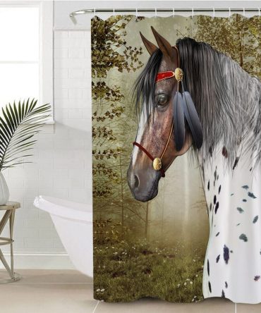 Horse Native American Shower Curtain