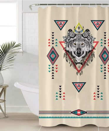 Wolf & Pattern Native American