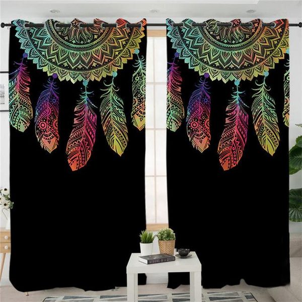 Dreamcatcher Colorful Blackout Curtain Window Drapes - Image 3