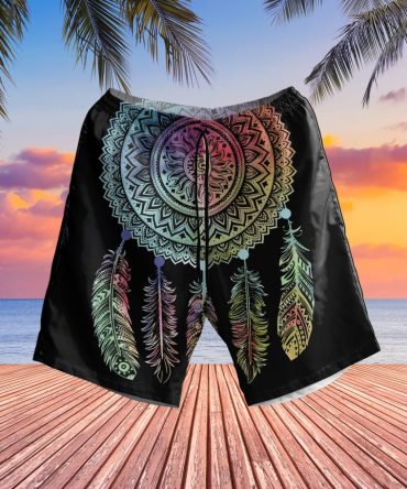 Mandala Dreamcatcher Native American Hawaiian Shorts