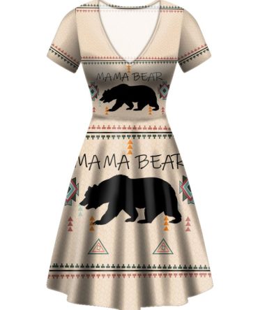 Mama Bear Native Symbol Neck Dress