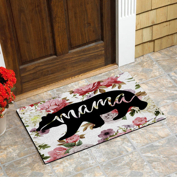 Mama Bear Flower Rose Native Doormat - Image 4