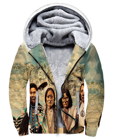 Founding Fathers Native American 3D Fleece Hoodie