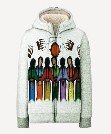 Native Girls Standing Together Native American 3D Fleece Hoodie